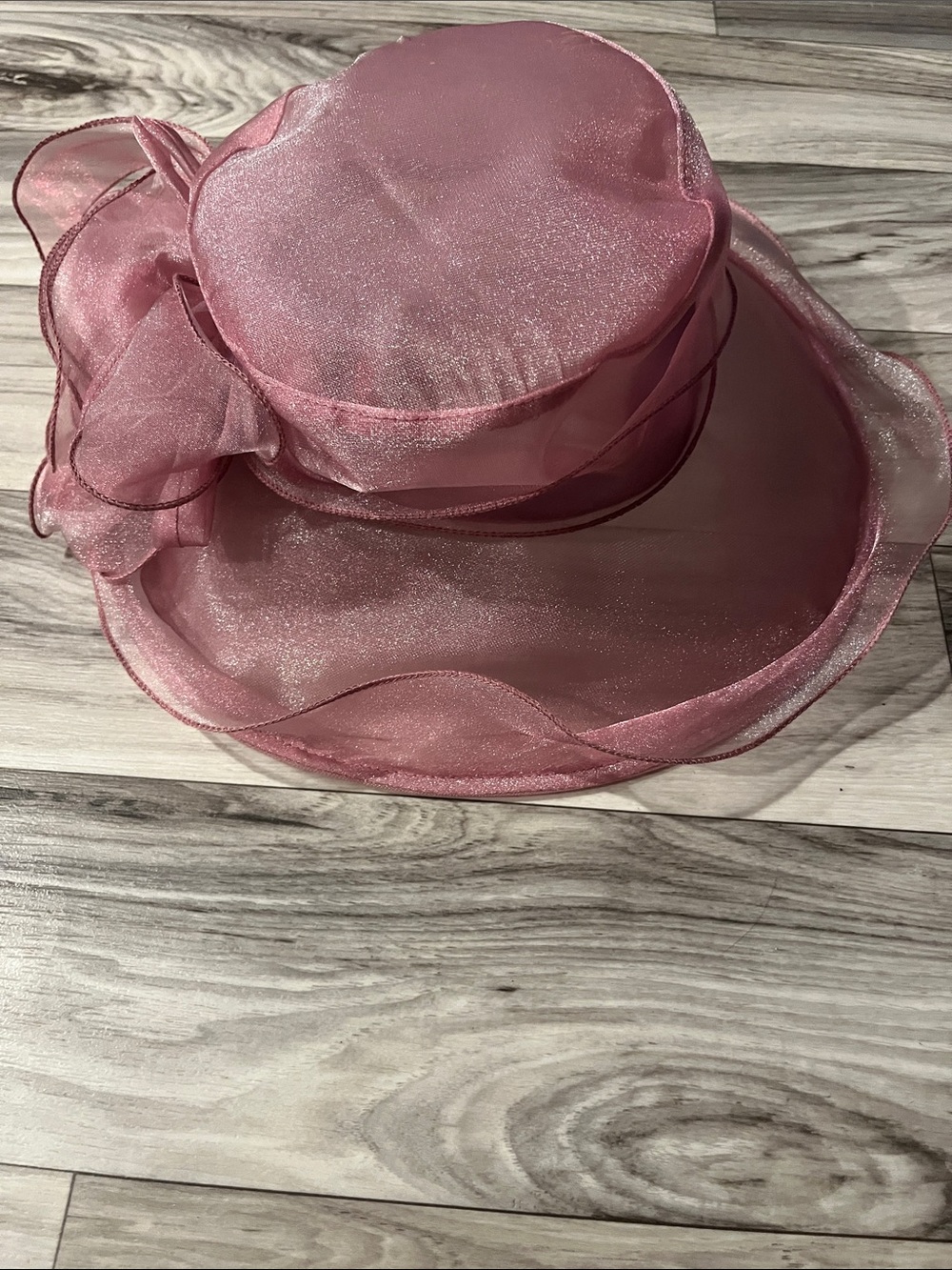 💕 2/$15 Rose Pink Organza Hat